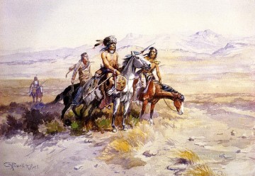 en país enemigo 1899 Charles Marion Russell Pinturas al óleo